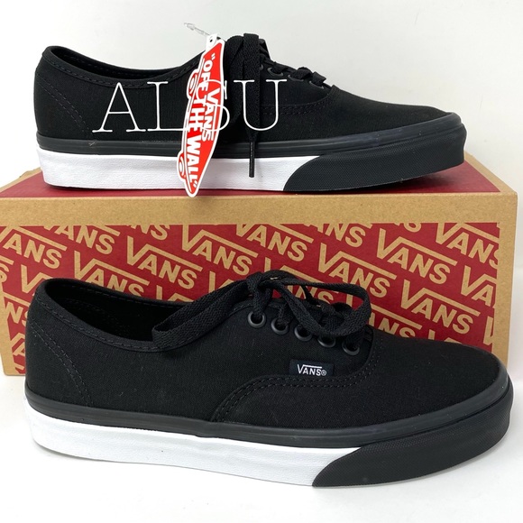 Vans | Shoes | Vans Authentic Mono Bumper Black Canvas Mens | Poshmark